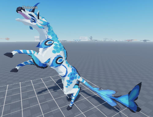 Unicorn rig in action, model by choc#3609, creature from Dragonborne; Scrolls of Aderia